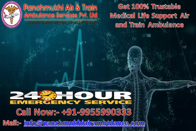 train ambulance from patna to delhi with medical team by Panchmukhi 10